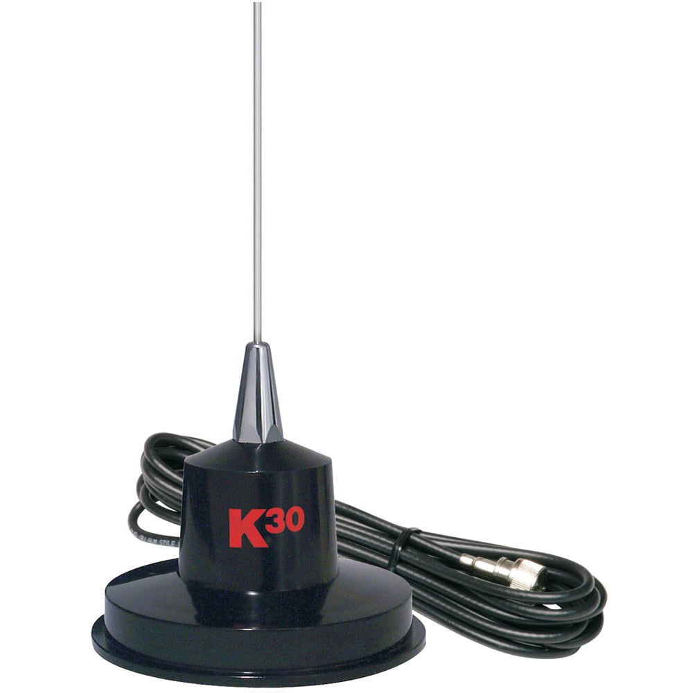 K40 Antennas And Accessories K-30 300-Watt Magnet Mount Cb Antenna Stainless Image 1