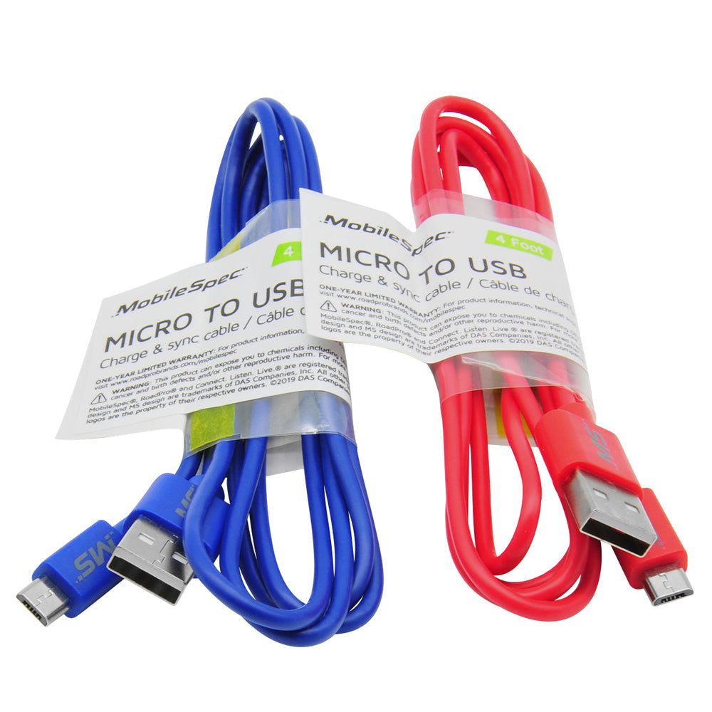 MobileSpec MB06137 Ms Micro To Usb Cable 4Ft Cl