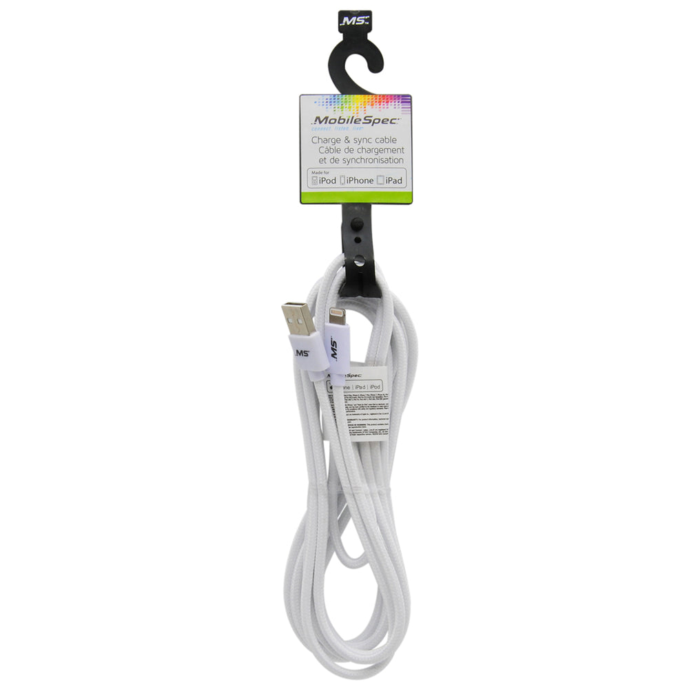 MobileSpec MB06624 Ms 10Ft Lightning Compatible Cable Wt