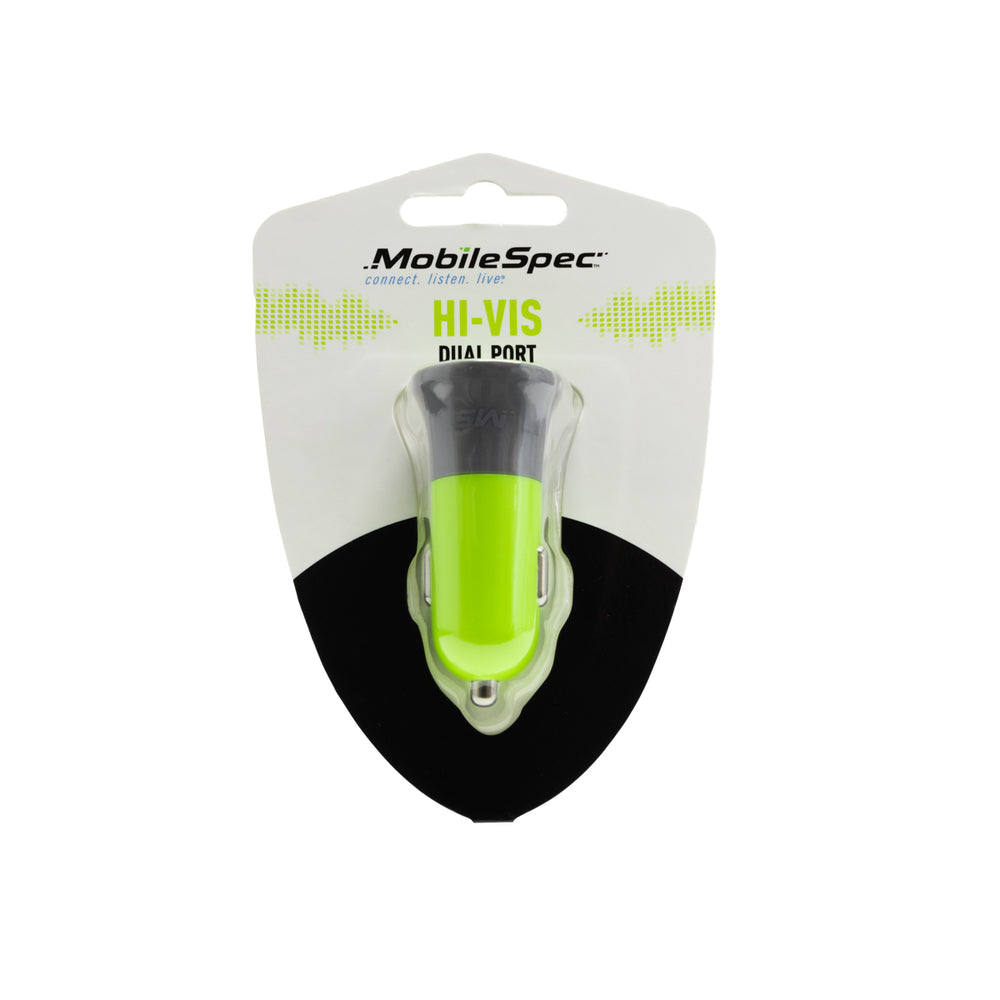 MobileSpec MBSHVDC01 Hi-Vis Dual Port 30W Dc Charger Type A And C Car Ch Image 1