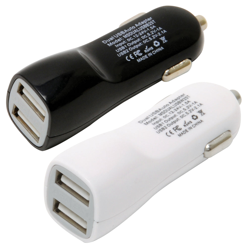 MobileSpec MSDLUSBBW 10.5W Dual Port Car Charger Image 1