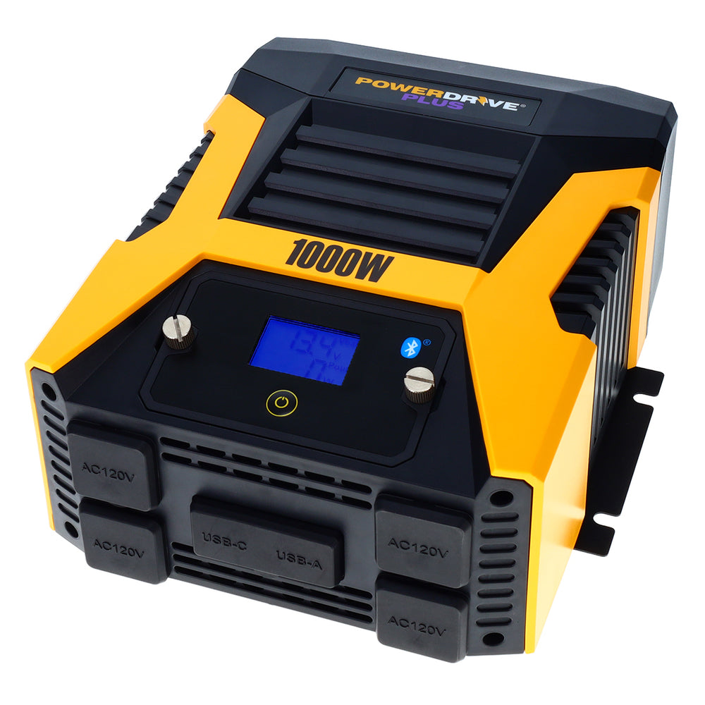 PowerDrive PWD1000P Plus 1000 Watt Wireless Power Inverter Bluetooth Te