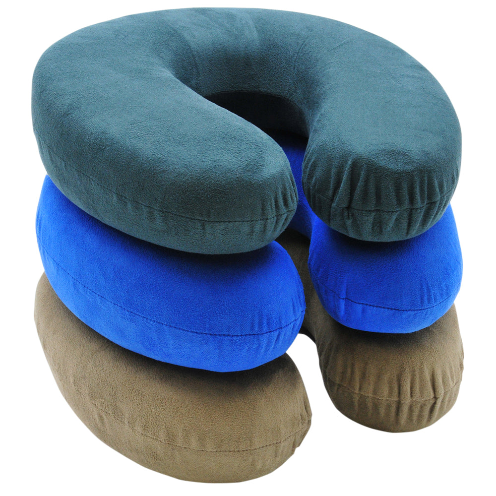 BlackCanyon Gear RP2805 Memory Foam Neck Pillow Suede Assorted Colors Image 1