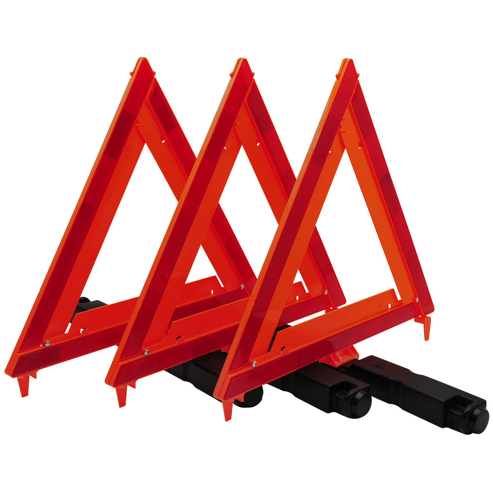 RoadPro RP9113PK Triangle Reflector Kit 3Pc - Essential Road Safety Equipment Image 1