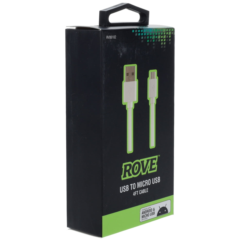 ROVE RV06102 4Ft Micro To Usb Cable Charging Cord And Sync