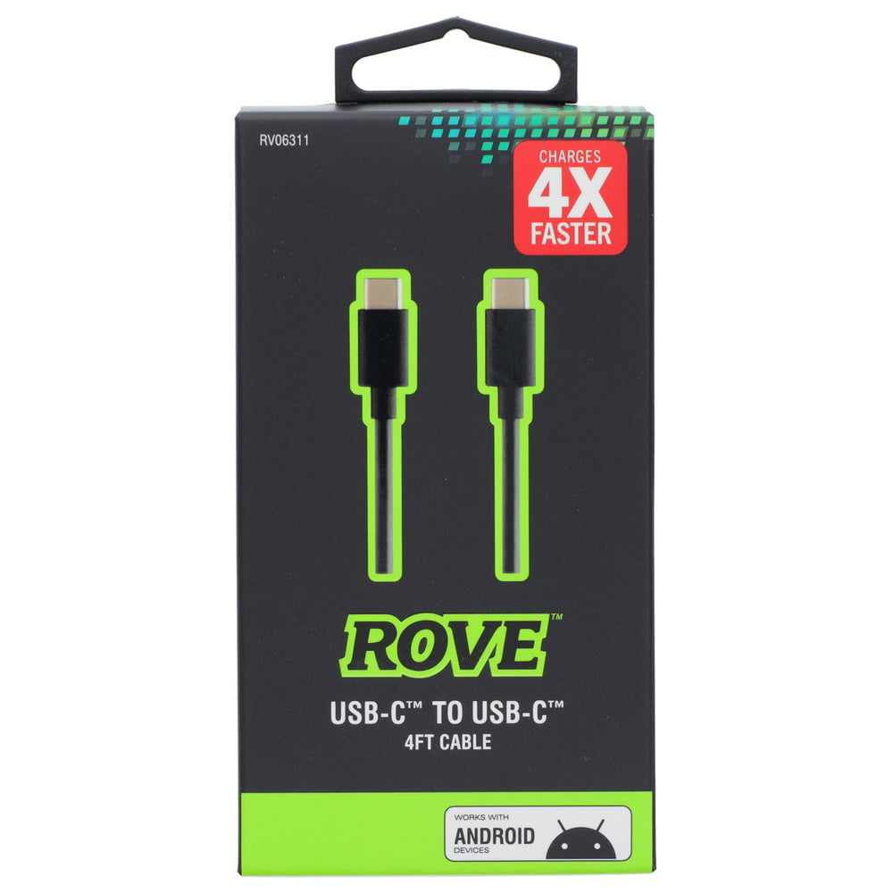 ROVE RV06311 Usb-C To Charger Cable Android Power Cord 4Ft Co