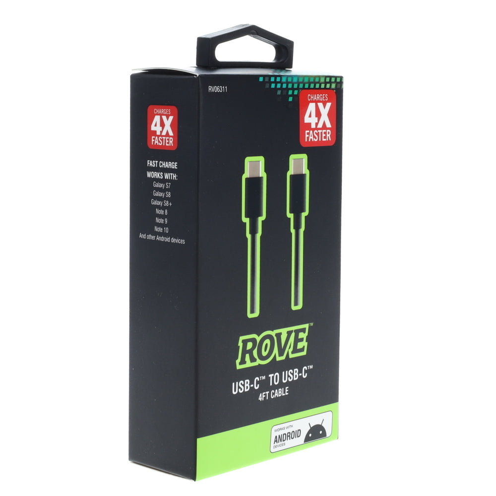 ROVE RV06311 Usb-C To Charger Cable Android Power Cord 4Ft Co