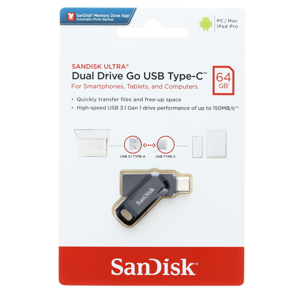 SanDisk SDDDC3-064G-A46 Dual Drive USB Type-C 64GB USB 3.1 Hojicha AM