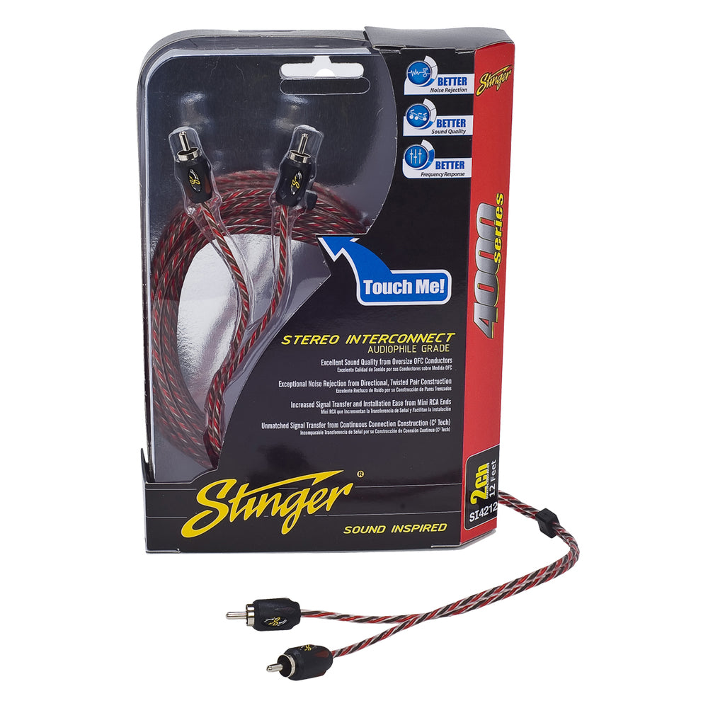 Stinger SI42YM Y Adapt 1 2M Twisted Pair RCA Stereo Y Adapter Cable Image 1