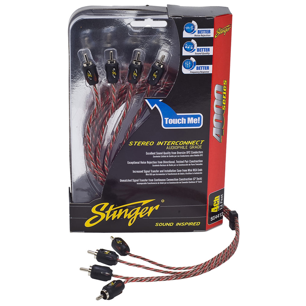 Stinger SI4417 17Ft 4000 Series 4CH RCA Stereo Interconnect Cable Image 1