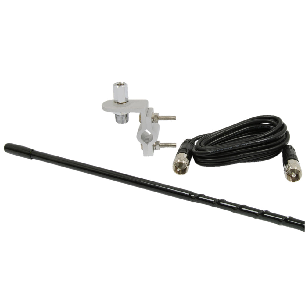 TruckSpec TS-83B 3' Cb Ant Mount Kit W.9' Cable-Black Image 1