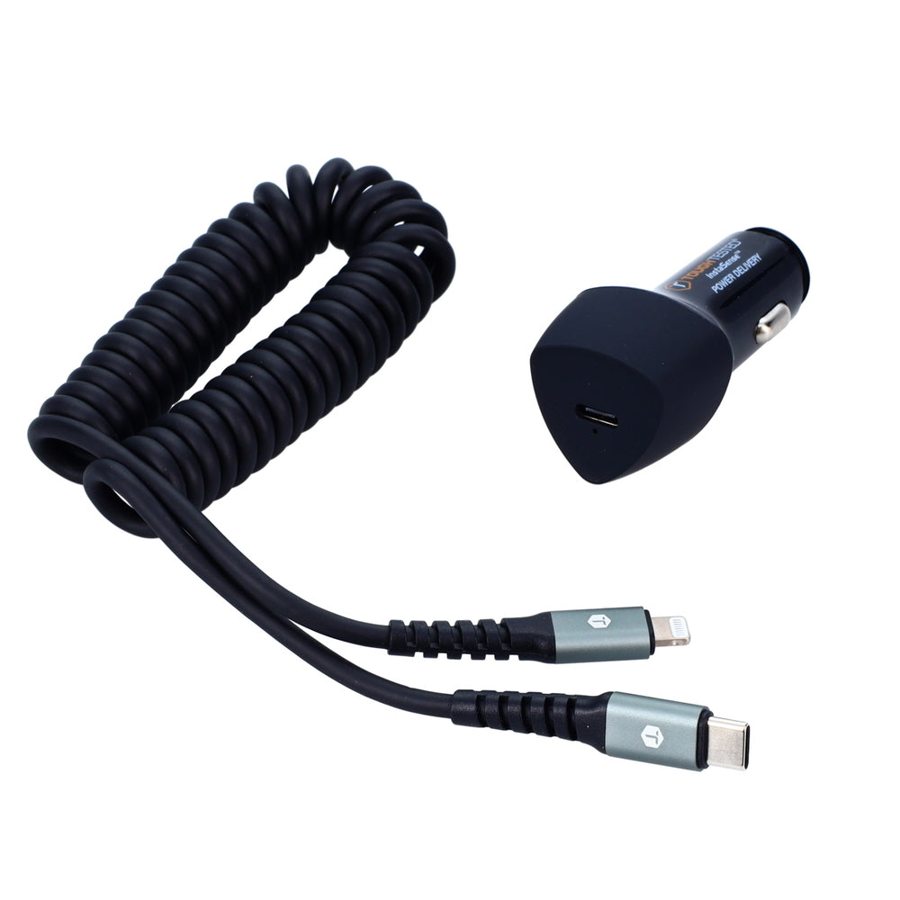 Tough Tested TTPCK1IP5 Apple Charger Kit - 6ft Lightning to C Cable, 20W DC Charger Image 1