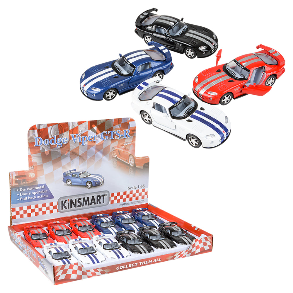 The Toy Network TVEDODVI 5 In Diecast Pull Back Dodge Viper Gts-R Image 1
