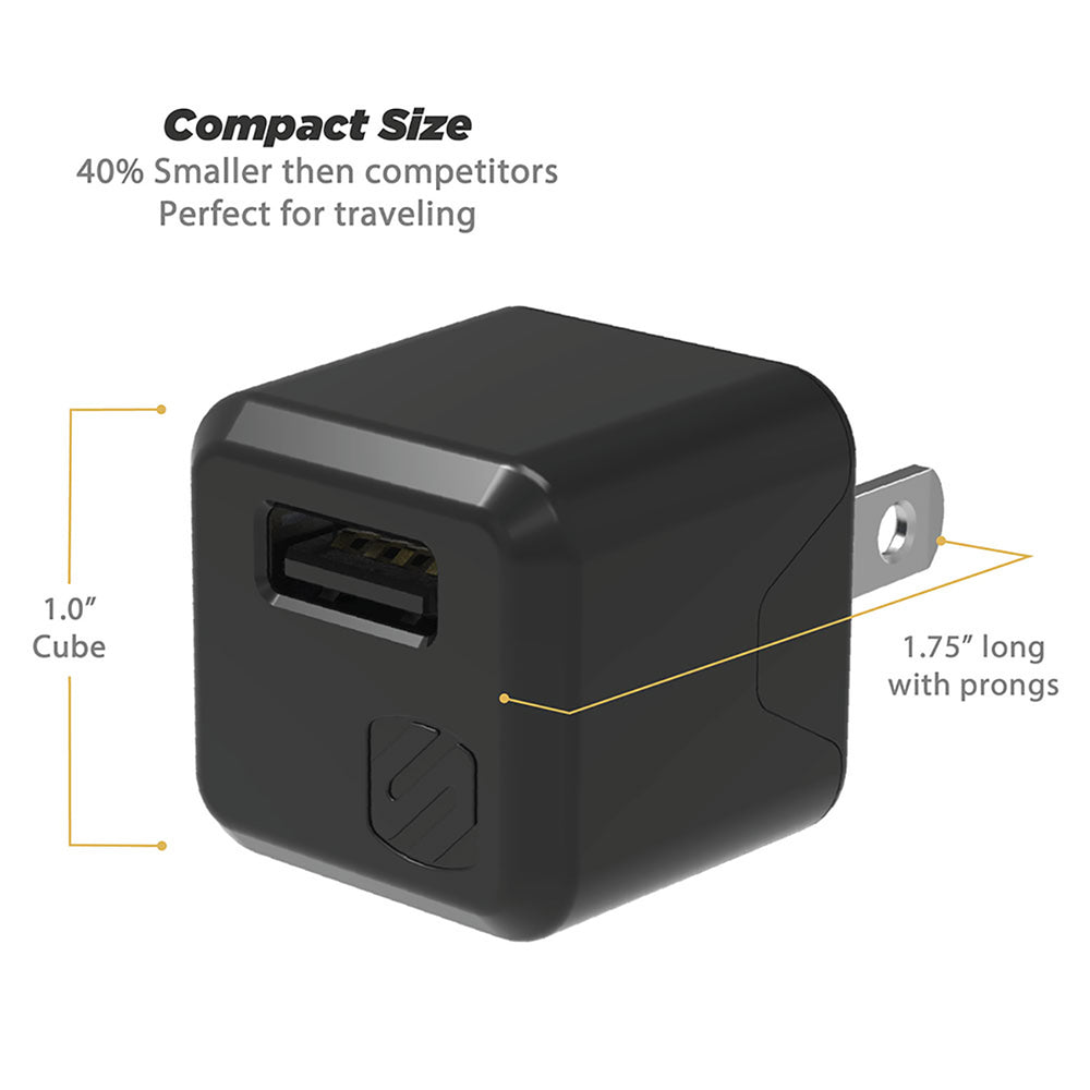 Scosche USBH121 Compact USB Wall Charger 2.4A