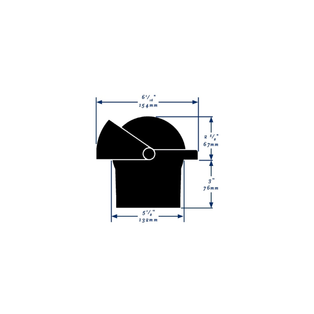 Ritchie Compasses Fnw-203 Compass Flush Mount 4.5" Combi White