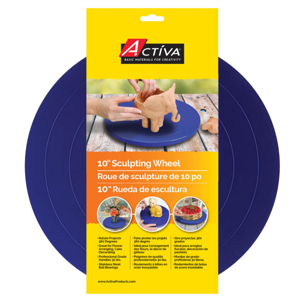 Activa API1368 10" Sculpting & Craft Wheel and Clay Tool Set Image 1