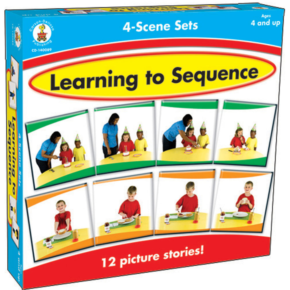 Carson Dellosa CD-140089 Learning to Sequence Game 4-Scene Sets Image 1