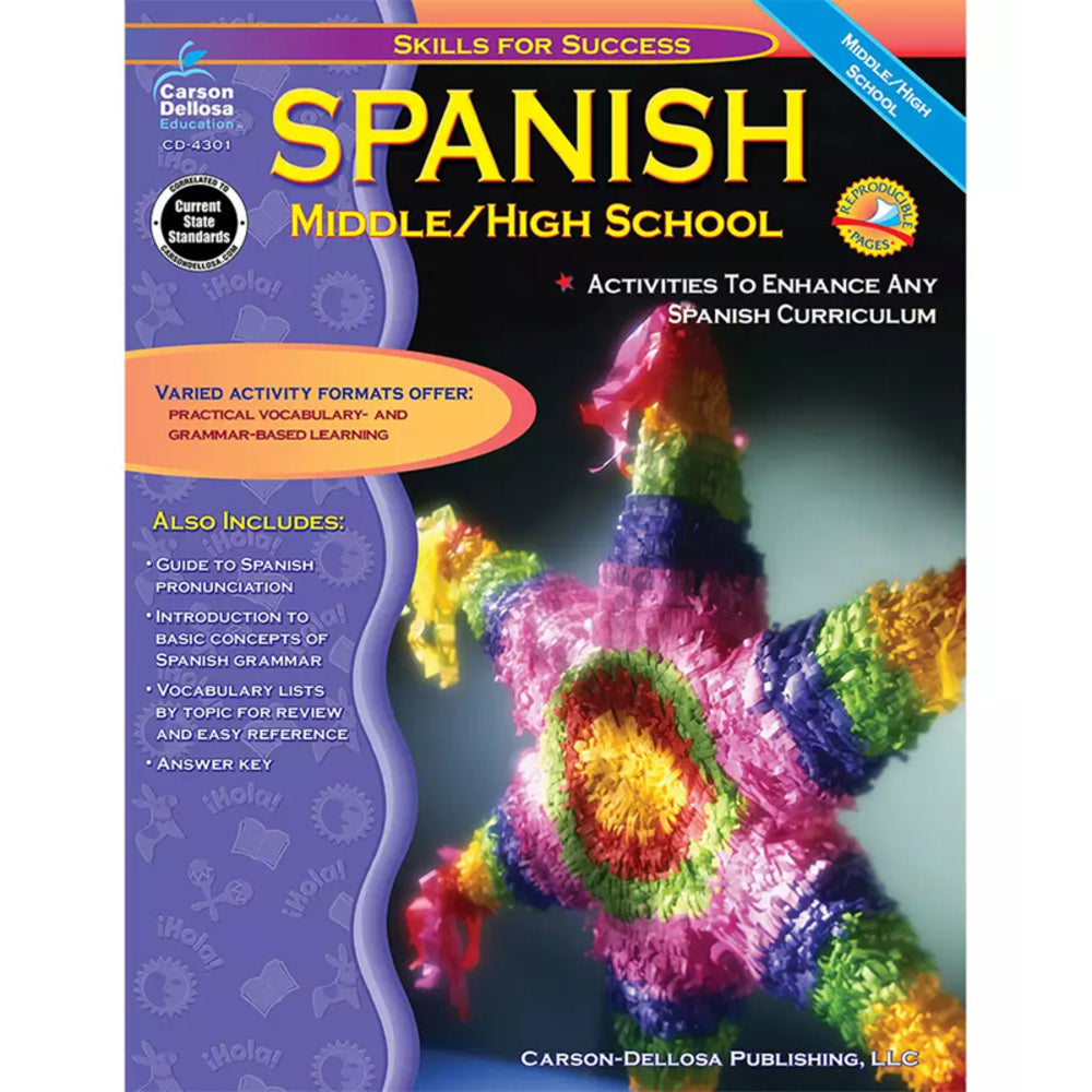 Carson Dellosa CD-4301 Skills for Success: Spanish Grades 6-12 Vocabulary & Storybooks Image 1