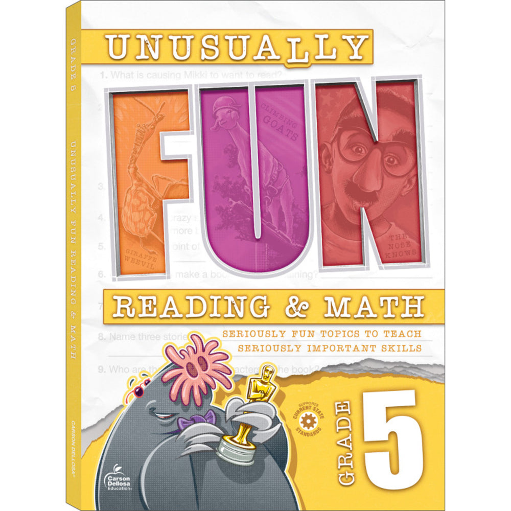 Carson Dellosa CD-705470 5th Grade Math & Reading Workbook with Fun Activities Image 1