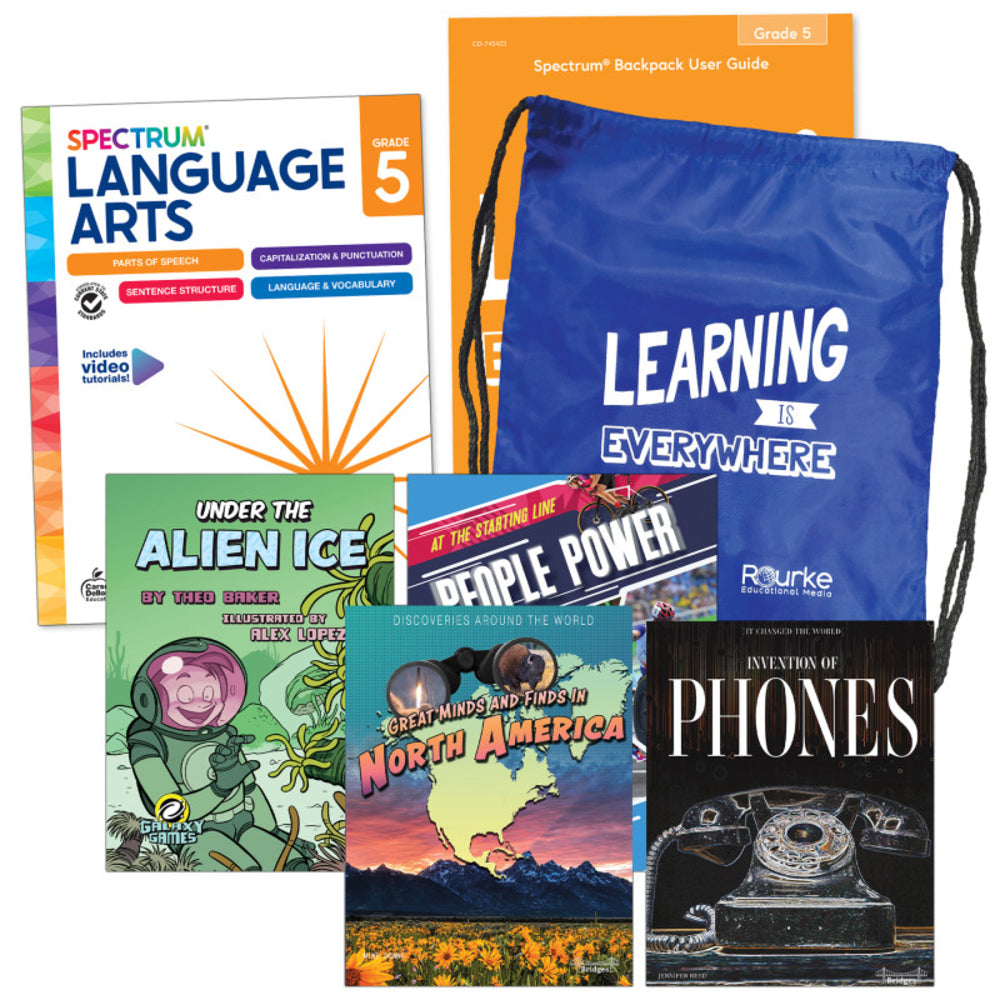 Carson Dellosa CD-745414 Language & Literacy Backpack Grade 5 Image 1