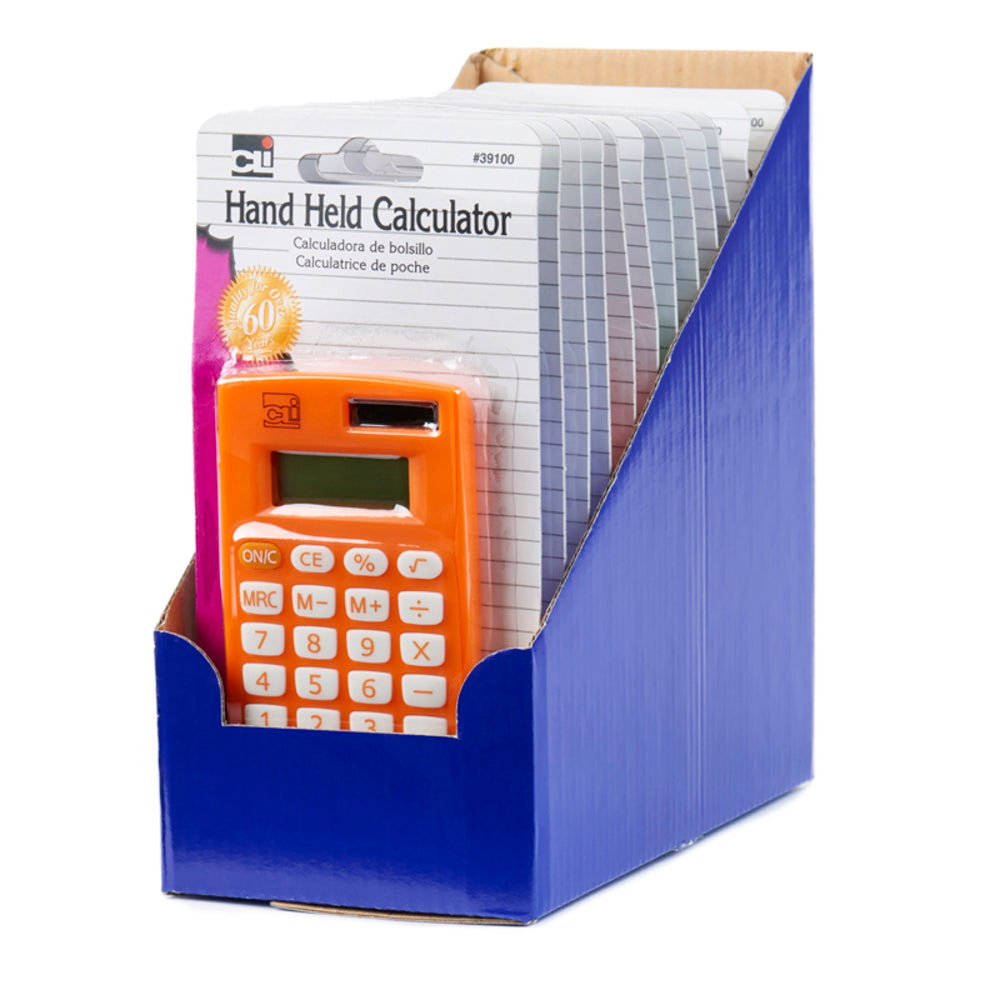 Charles Leonard CHL39100ST Handheld Calculator 8 Digit Assorted Colors Image 1