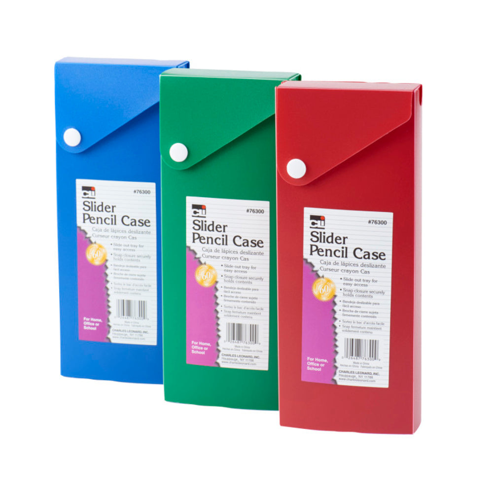 Charles Leonard CHL76300ST Slider Pencil Case with Slide Out Tray Image 1