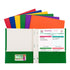 C-Line CLI06420DS 2-Pocket Laminated Paper Folder Prongs Assorted Colors Image 1