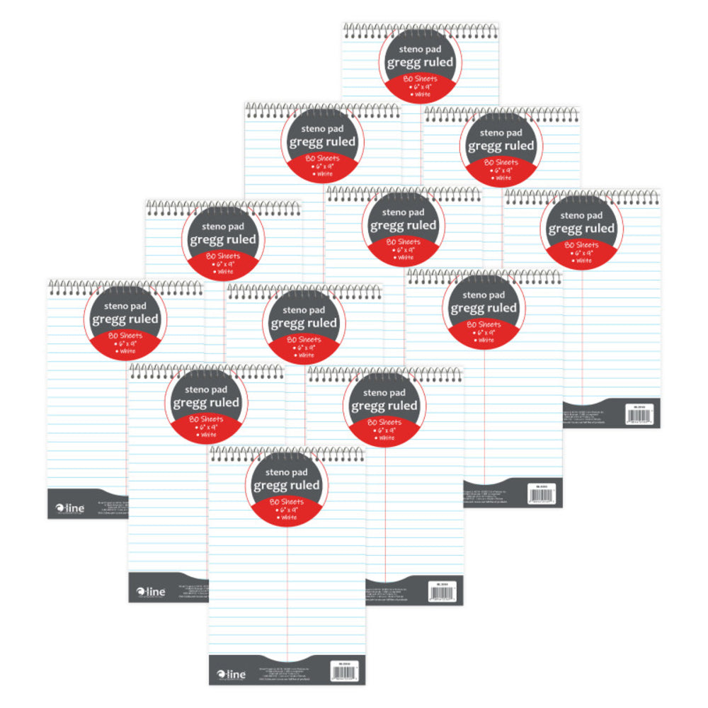 C-Line CLI25169CT Steno Pad 6" X 9" Gregg Ruled 80 Sheets White Image 1