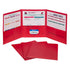 C-Line CLI33944 3-Pocket Poly Portfolio Red (Box of 24) Image 1
