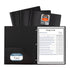 C-Line CLI33961 Two-Pocket Poly Portfolio Folder - Black, Business Card Slot, Prongs Image 1
