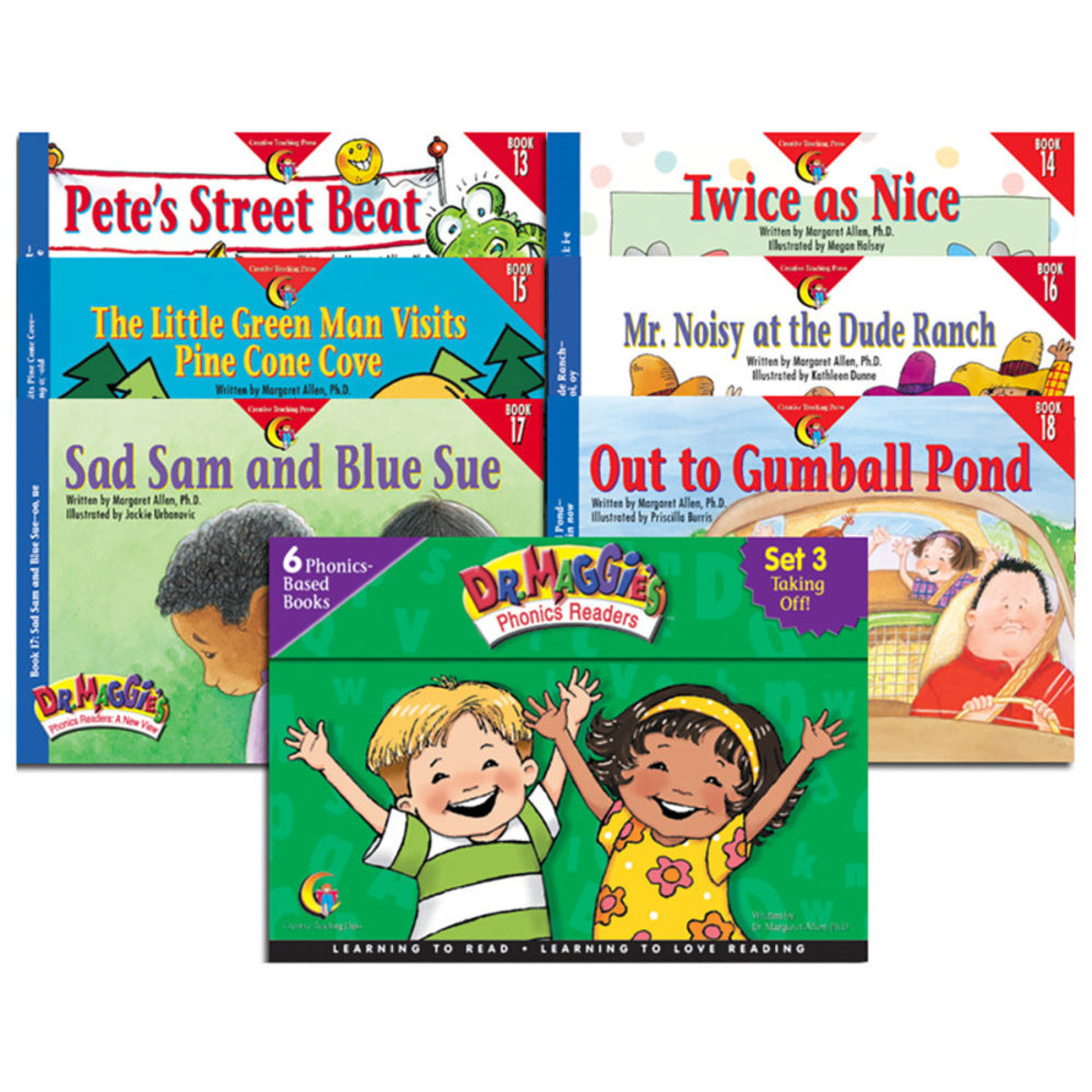 Creative Teaching Press CTP2887 Dr. Maggie's Phonics Readers Boxed Set 3: Taking Off! 6 Books Image 1