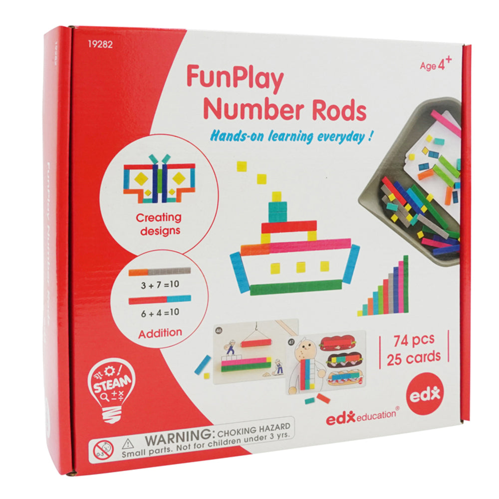 Learning Advantage CTU19282 Funplay Number Rods - Educational Math Manipulative Image 1
