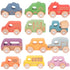 Learning Advantage CTU73508 Rainbow Wooden Vehicles Chunky Cars with Rotating Wheels Image 1