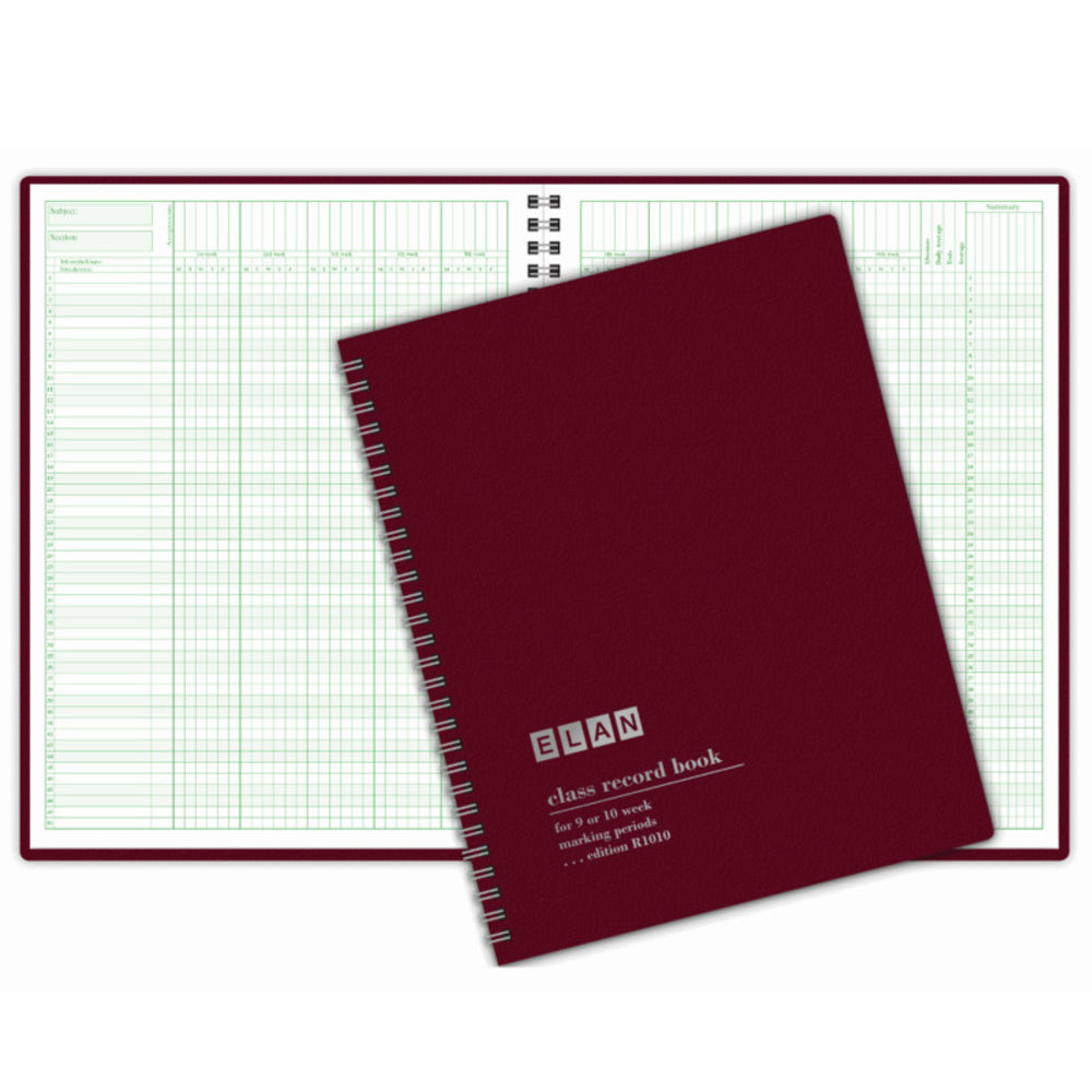 Elan ELNR1010 Class Record Book Grades for 50 Students Image 1