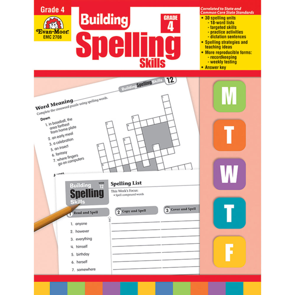 Evan-Moor EMC2708 Building Spelling Skills Grade 4 Teacher's Edition Image 1