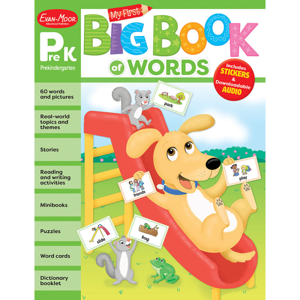 evan-moor EMC3101 PreK Words Workbook - Vocabulary & Reading Activities Image 1