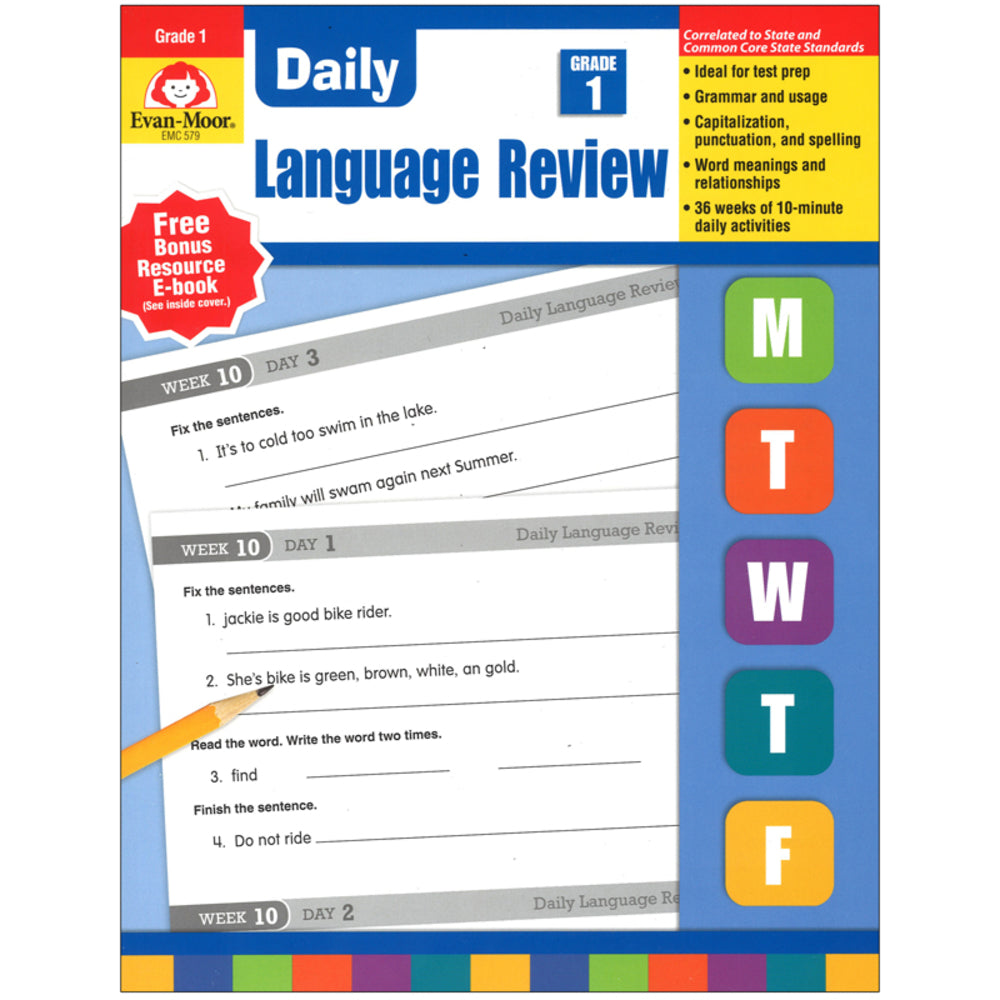 Evan-Moor EMC579 Daily Language Review Grade 1 Teacher's Edition Image 1