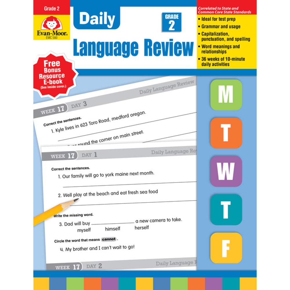 Evan-Moor EMC580 Grade 2 Daily Language Review Teacher's Edition Image 1