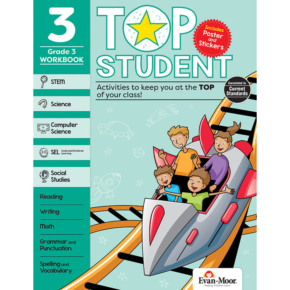 Evan-Moor EMC9323 Grade 3 Top Student Activity Book Image 1
