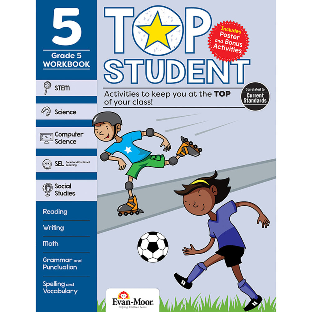 Evan-Moor EMC9325 Grade 5 Activity Book Top Student Image 1