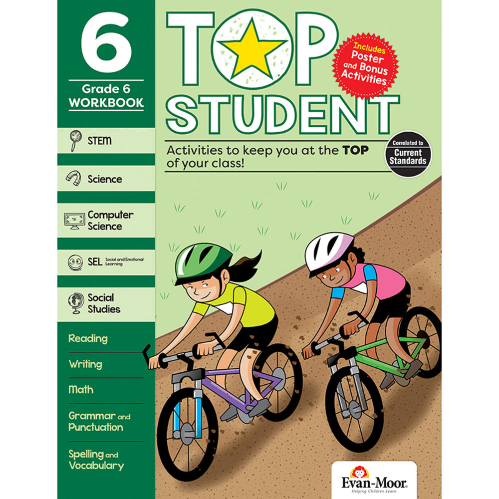 Evan-Moor EMC9326 Grade 6 Top Student Activity Book Image 1