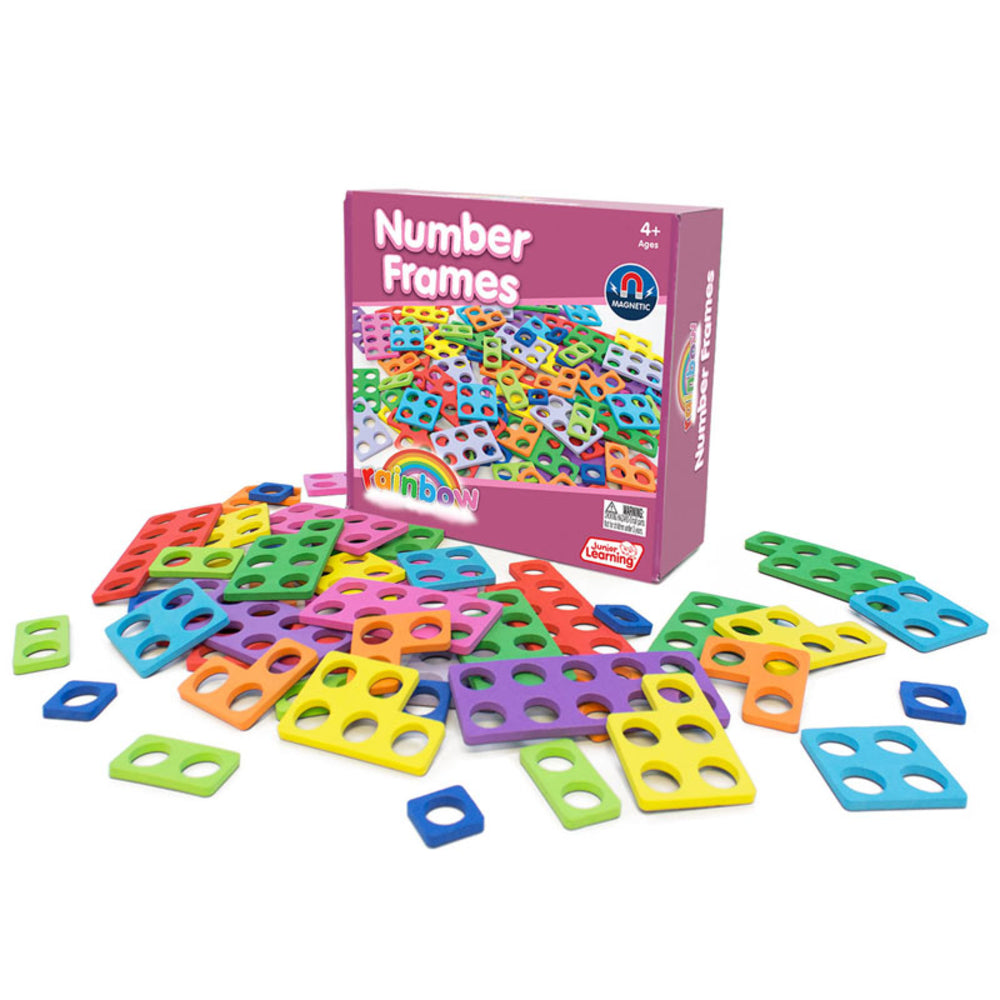 Junior Learning JRL615 Rainbow Number Frames - Educational Math Manipulatives Image 1