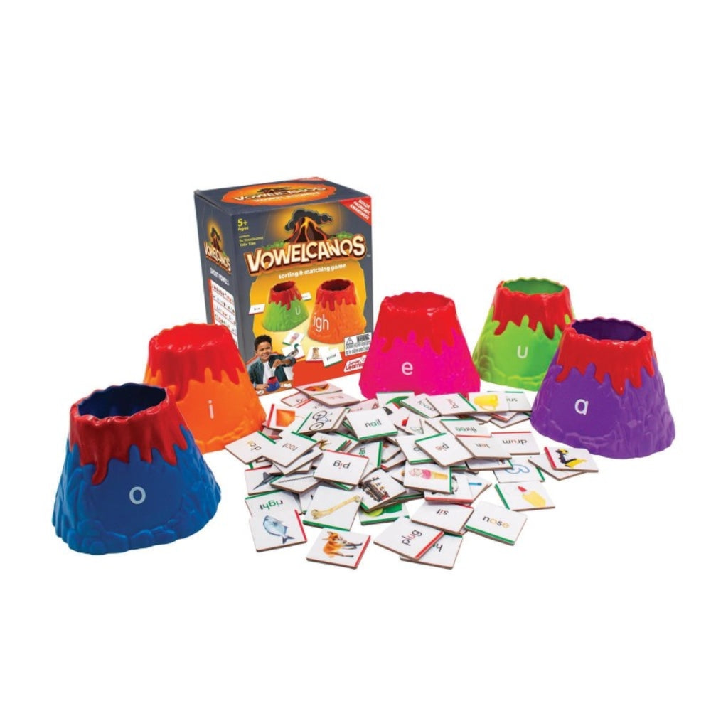 Junior Learning JRL723 Vowelcanos Matching Game for Kids Image 1