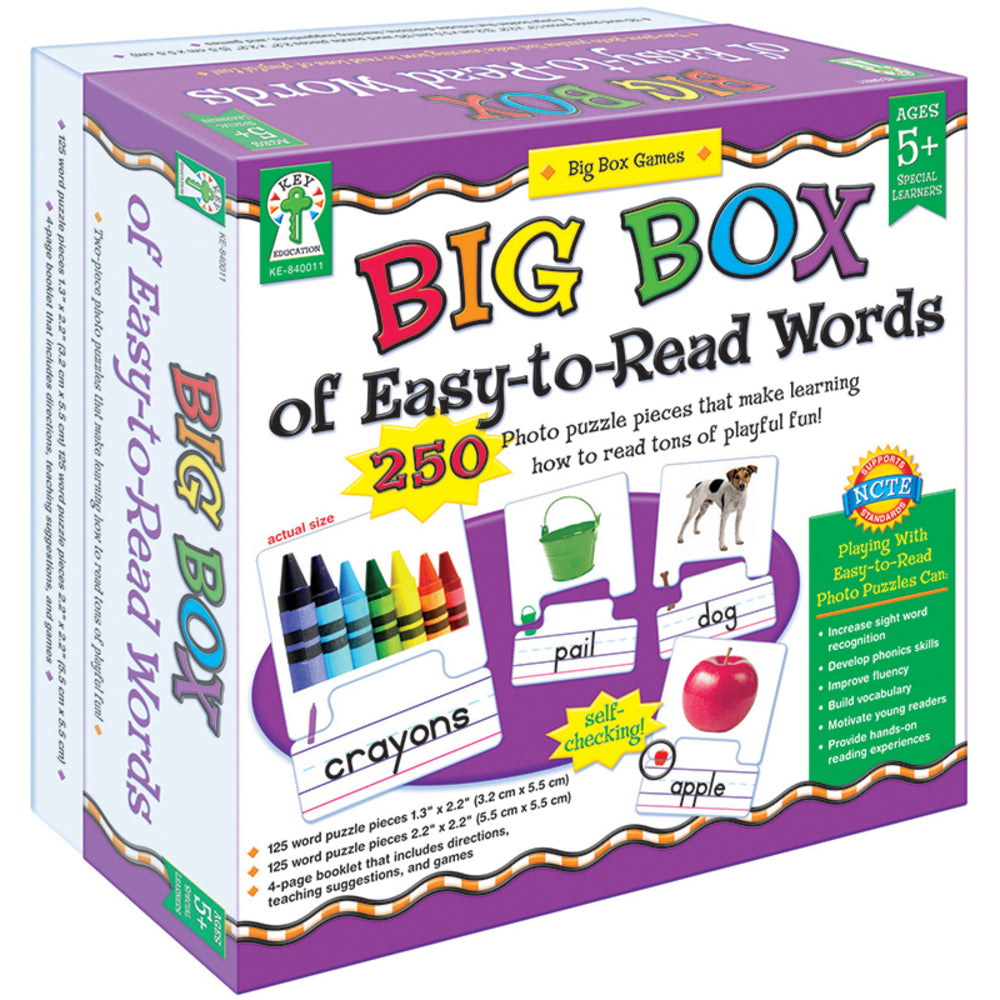 Carson Delloosa Education KE-840011 Big Box of Easy-to-Read Words Board Game Image 1