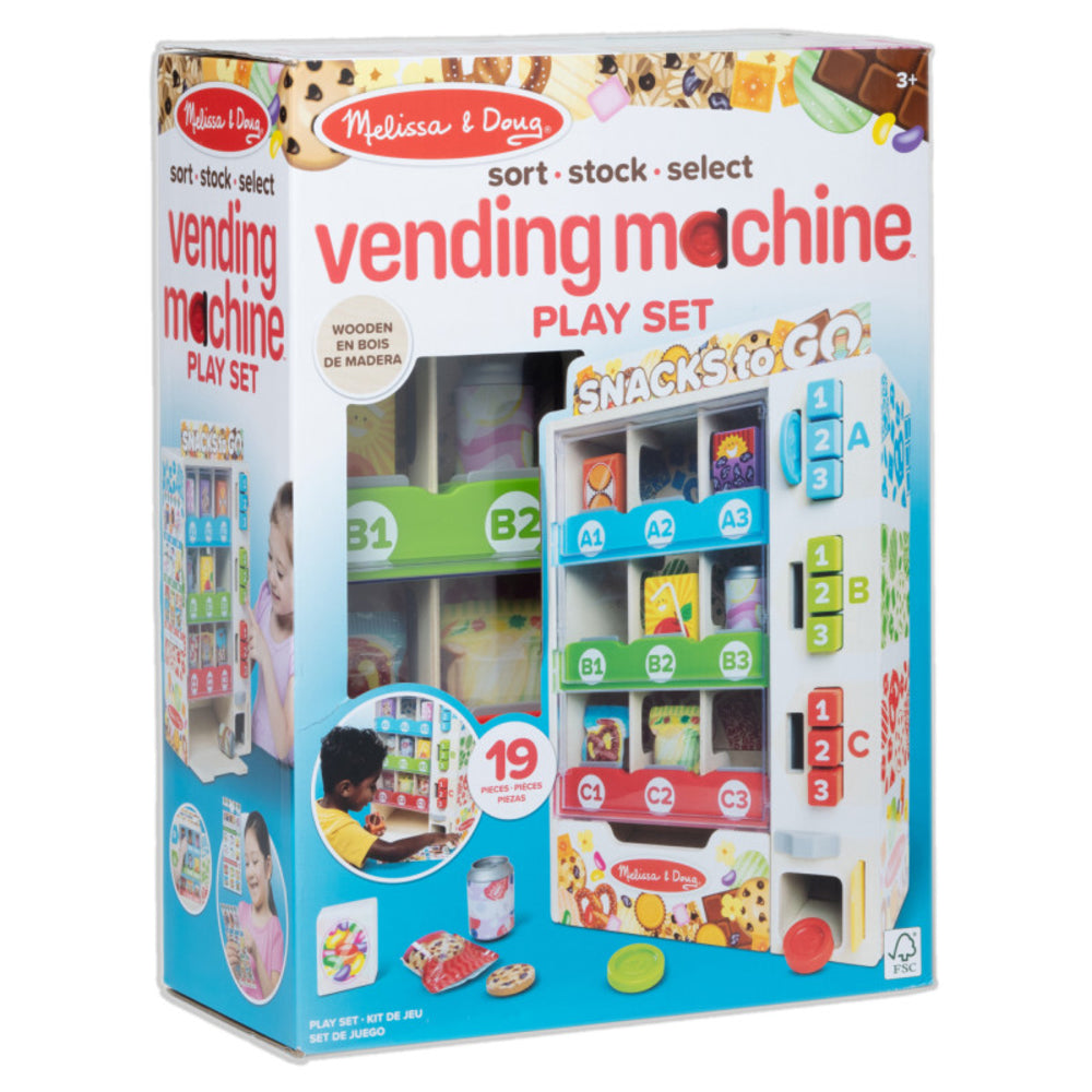 Melissa and Doug LCI32400 Wooden Vending Machine Play Set Image 1