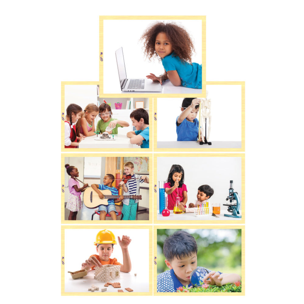 Mojo Education MJ-345406 Wooden 7-Puzzle Set for STEAM Learning Image 1