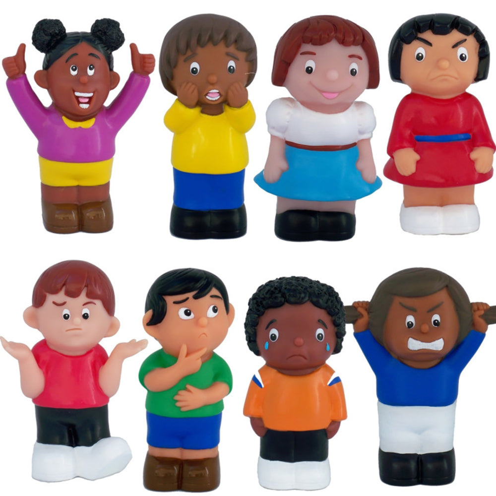 Get Ready Kids MTB622 Friends Feelings Figurines 5.5" Chunky Multicultural Emotions Set Image 1