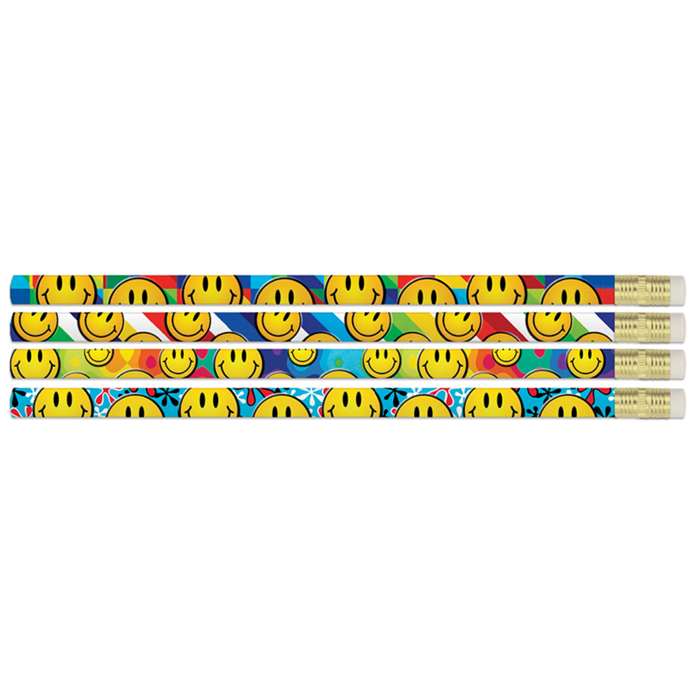 Musgrave Pencil Co Inc MUSD2391 Smiley Sensations Pencils Pack Of 12 Image 1