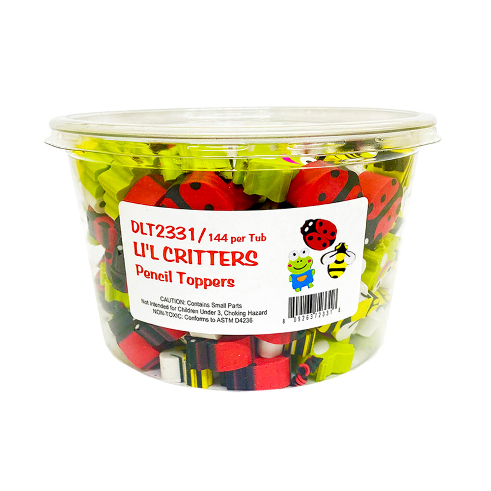 Musgrave Pencil Co Inc MUSDLT2331 Pencil Topper Erasers Pack Of 12 Image 1