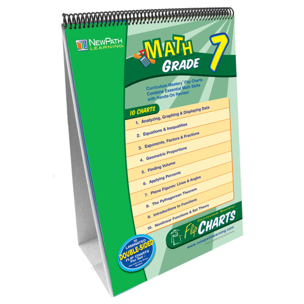 Path NP-337001 Math Skills Grade 7 Flip Chart Set - Equations, Inequalities, Proportions Image 1